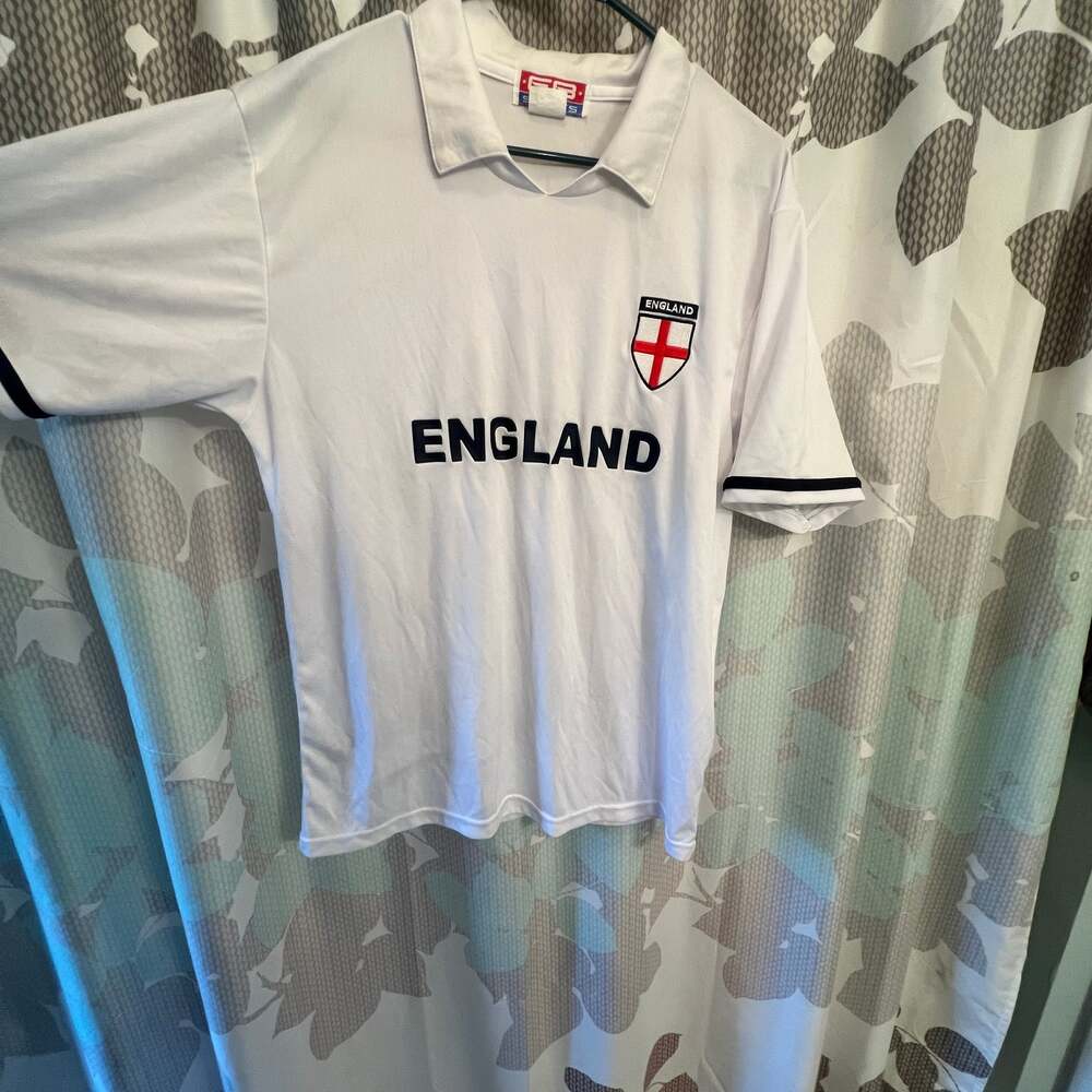 EB Sports England Soccer Jersey Polo Shirt Size M